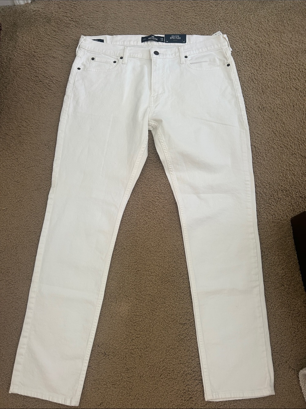 Hollister Men's Slim Straight White Jeans